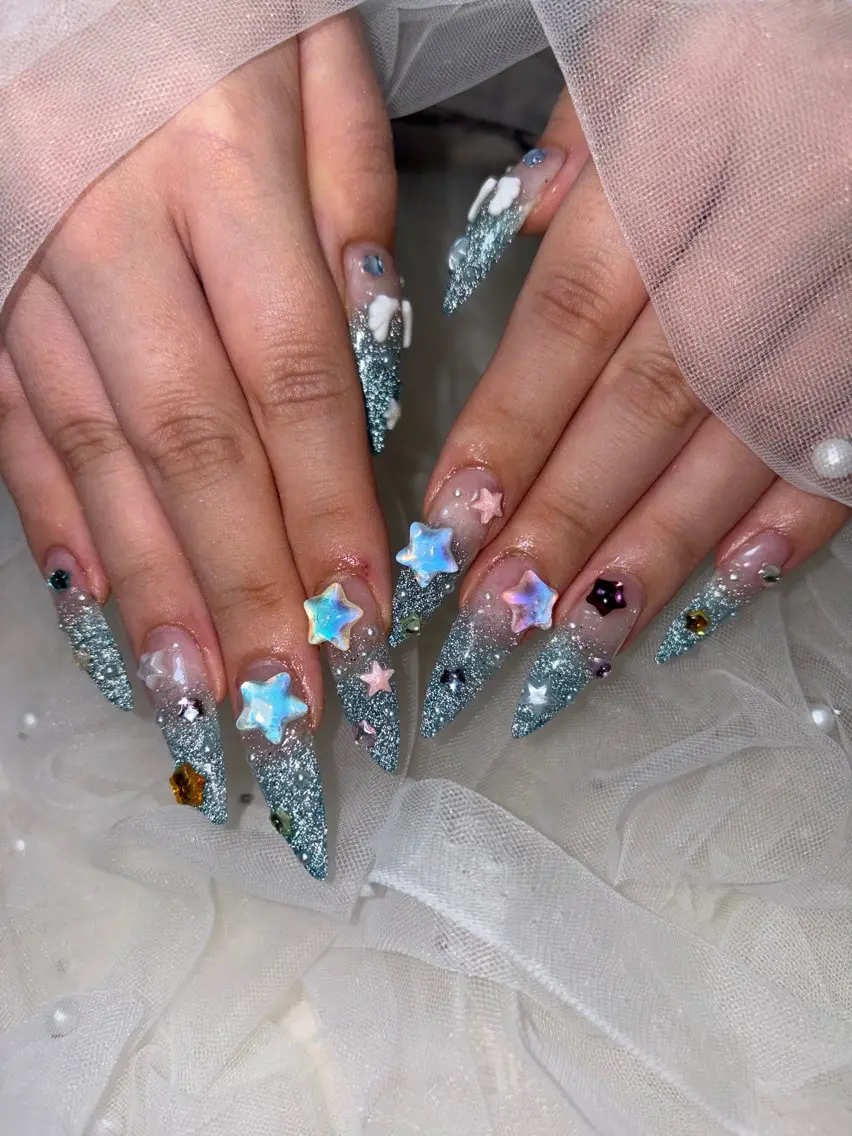 ネイル フラッシュネイル グラデーション nail salon Lilynのネイルデザイン