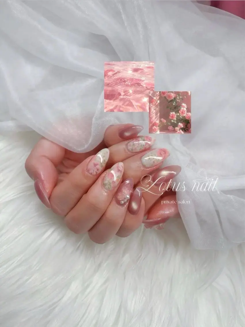 ネイル ワンホンネイル Lotus nailのネイルデザイン