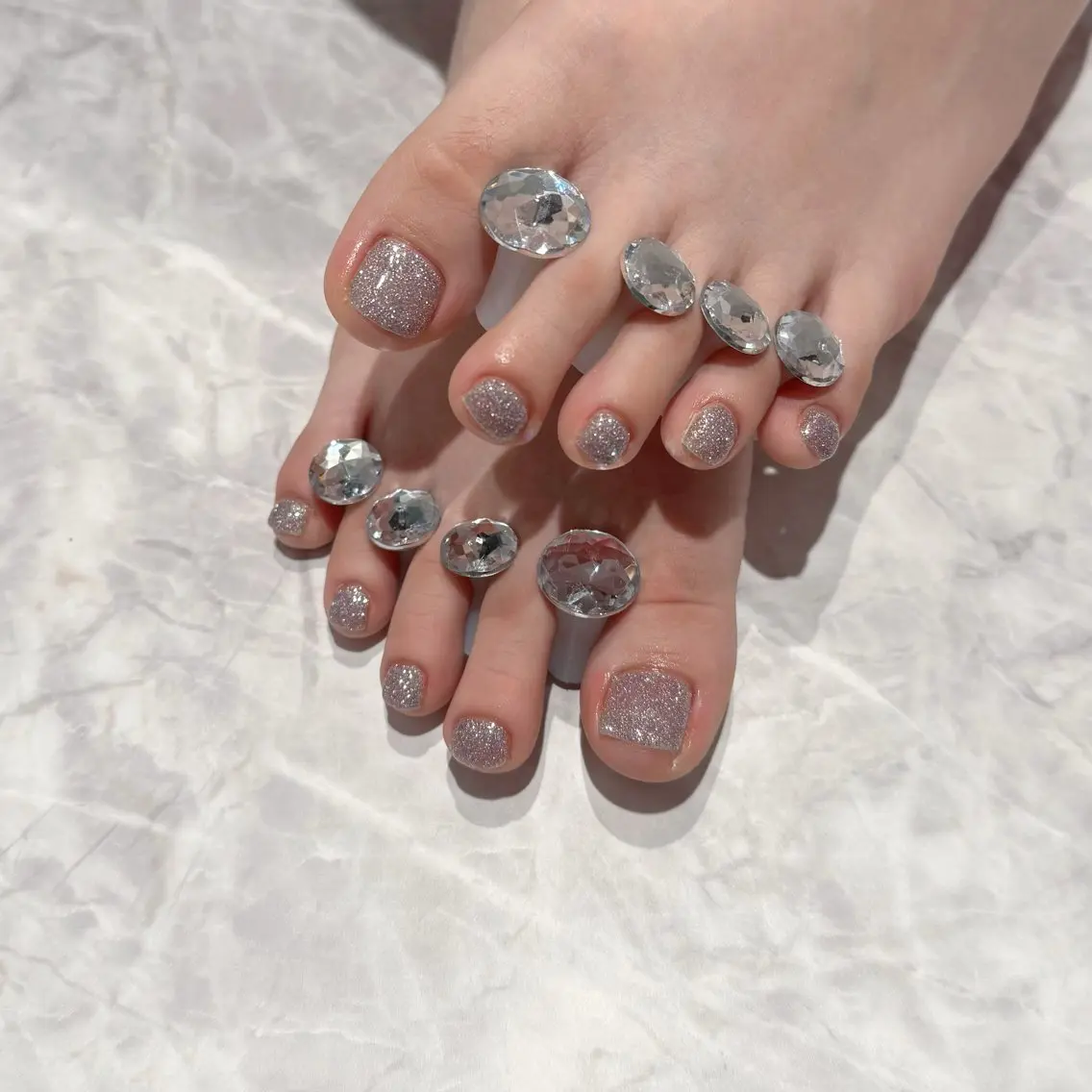 【サンダル準備🌻🍉】フットネイル👣マグネット・フラッシュ💎フットバス付き🛁🫧の写真