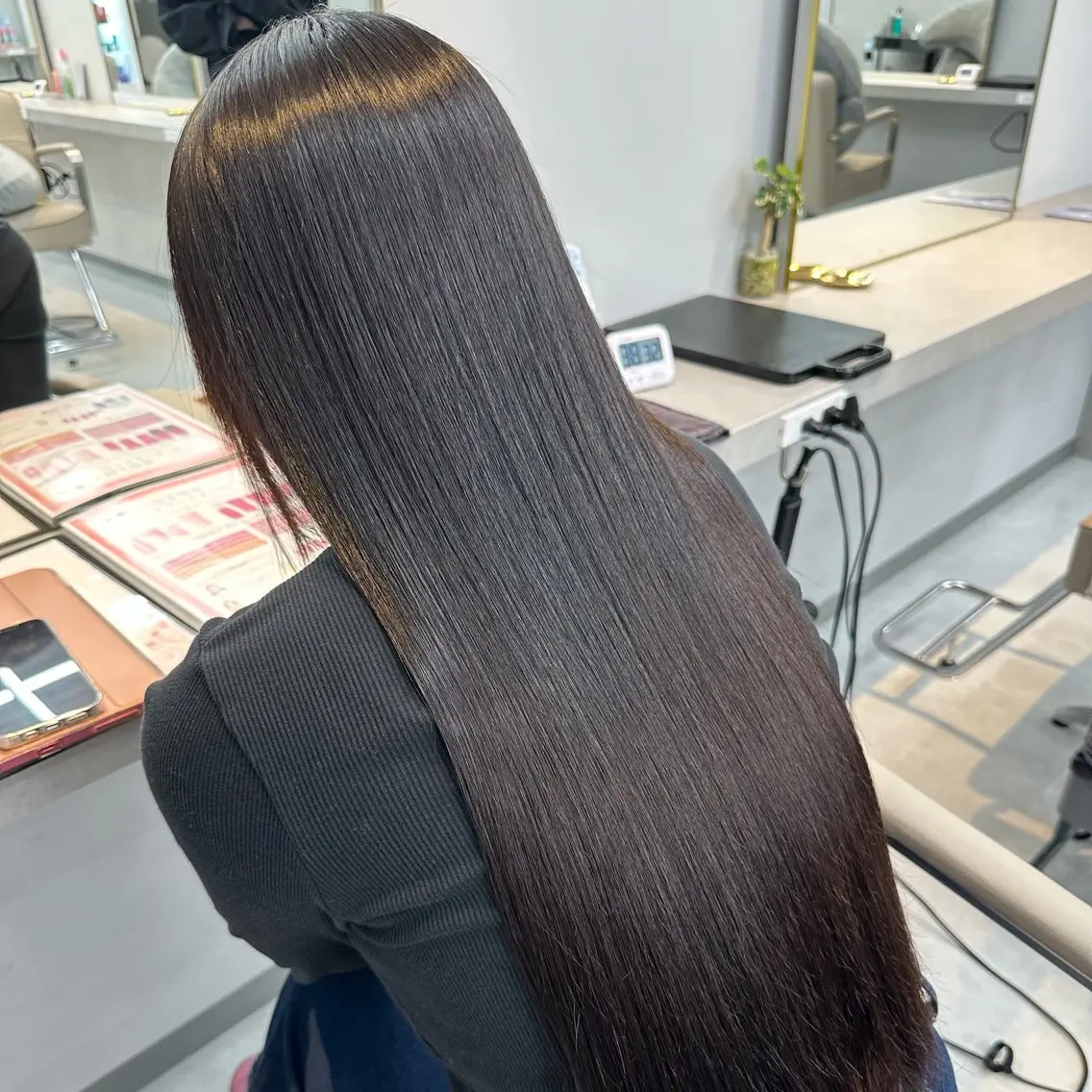 ロング 縮毛矯正 佐々木 玲のヘアスタイル