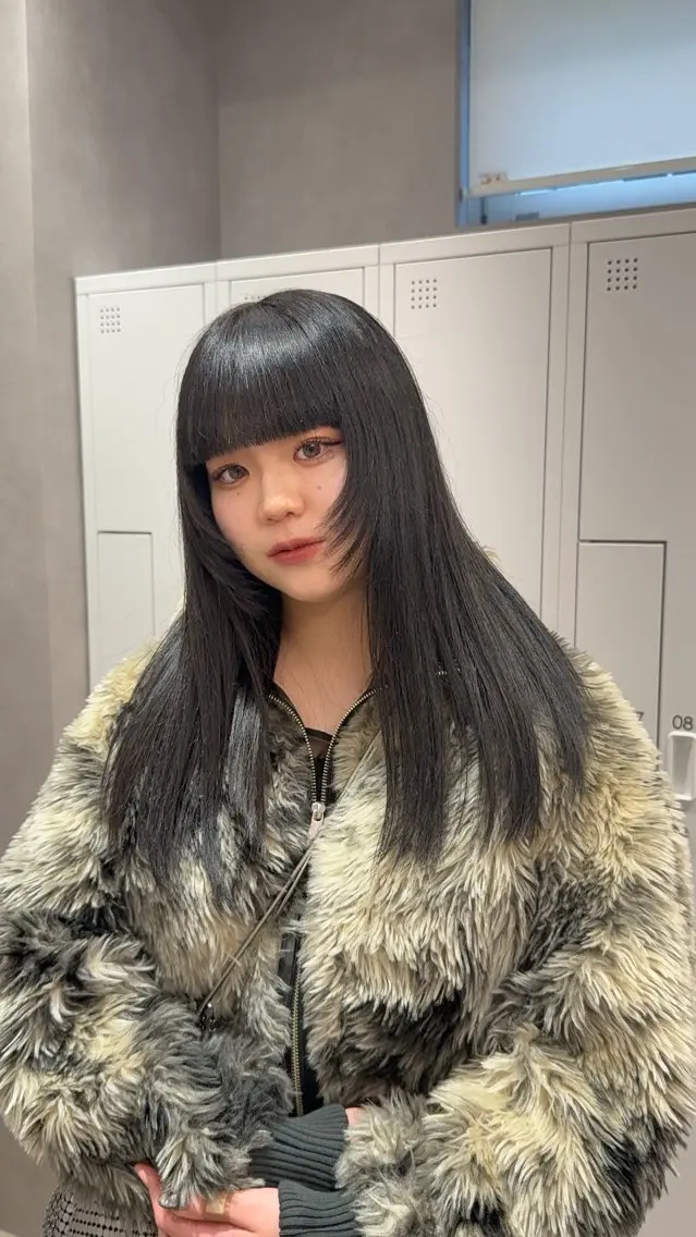 ロング カラー ヘアアレンジ 黒髪 💎韓国ヘア/ 艶カラー💎souのヘアスタイル
