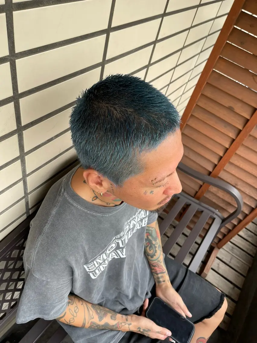 ショート カラー メンズ カット ヘアカラー トリートメント 狩野 孝太郎のヘアスタイル