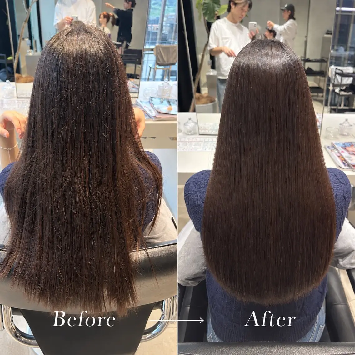 ロング カット 縮毛矯正 トリートメント 縮毛矯正/髪質改善/ HARUのヘアスタイル
