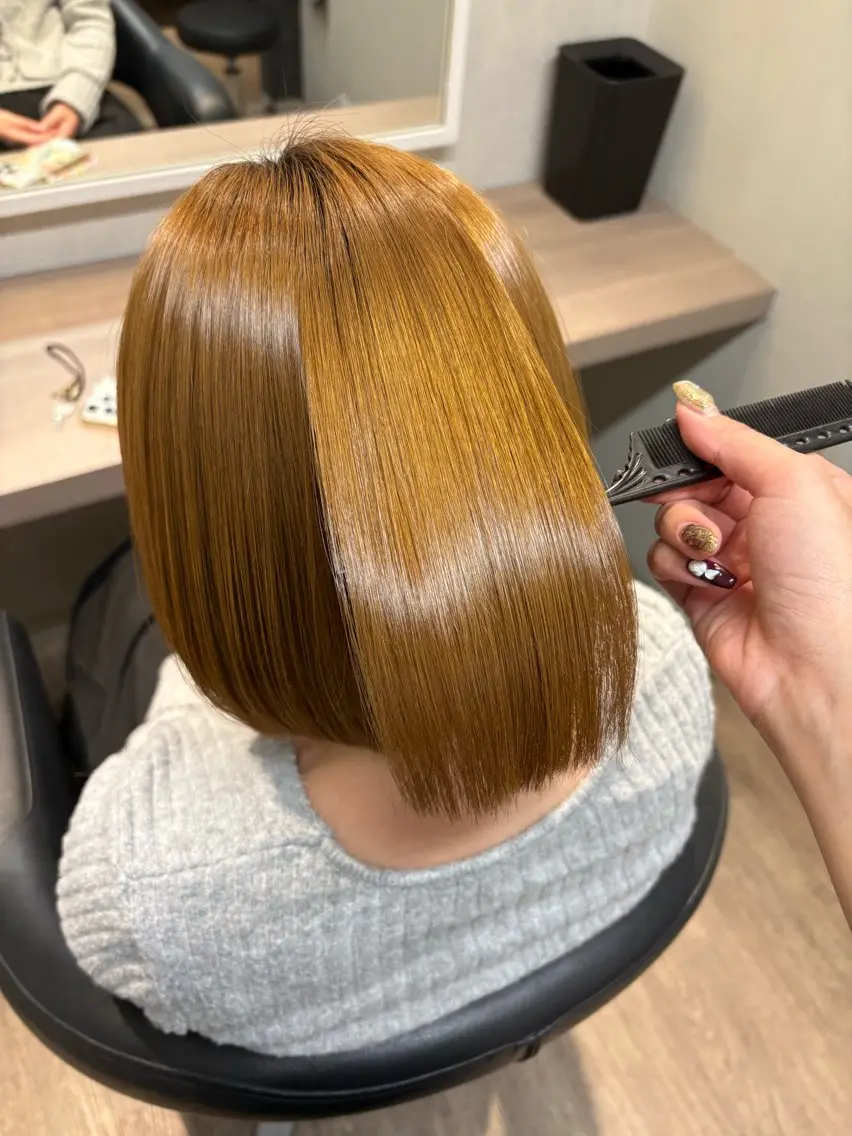 ショート 縮毛矯正 縮毛矯正 トリートメント Hirona 縮毛矯正/髪質改善のヘアスタイル