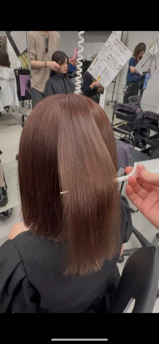 ミディアム カラー ヘアカラー 野口 楓華のヘアスタイル