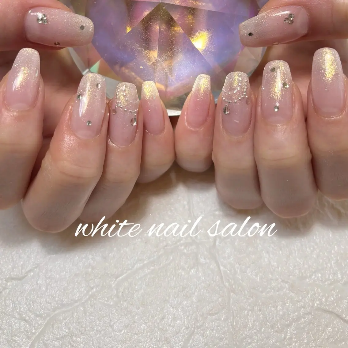 ネイル フットネイル ラメ(グリッター) ハンドネイル white nail salonのネイルデザイン