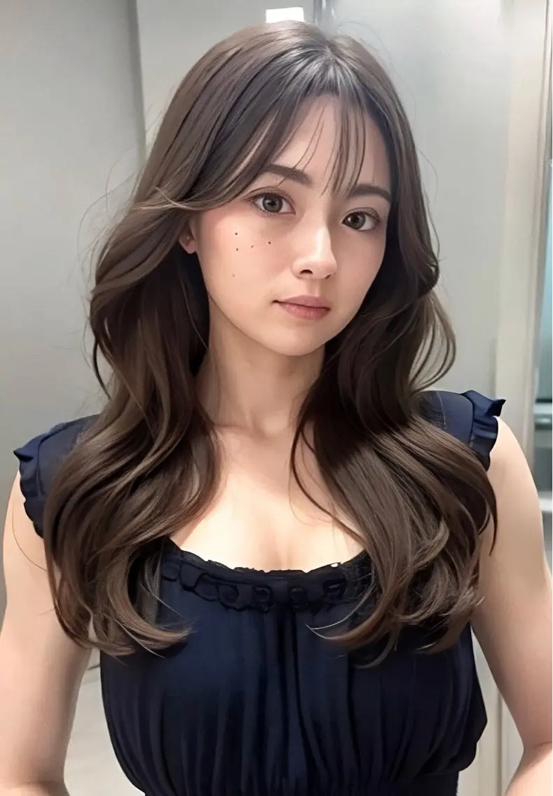 セミロング カット ヘアカラー トリートメント 韓国風 白髪ぼかし NAOTOのヘアスタイル