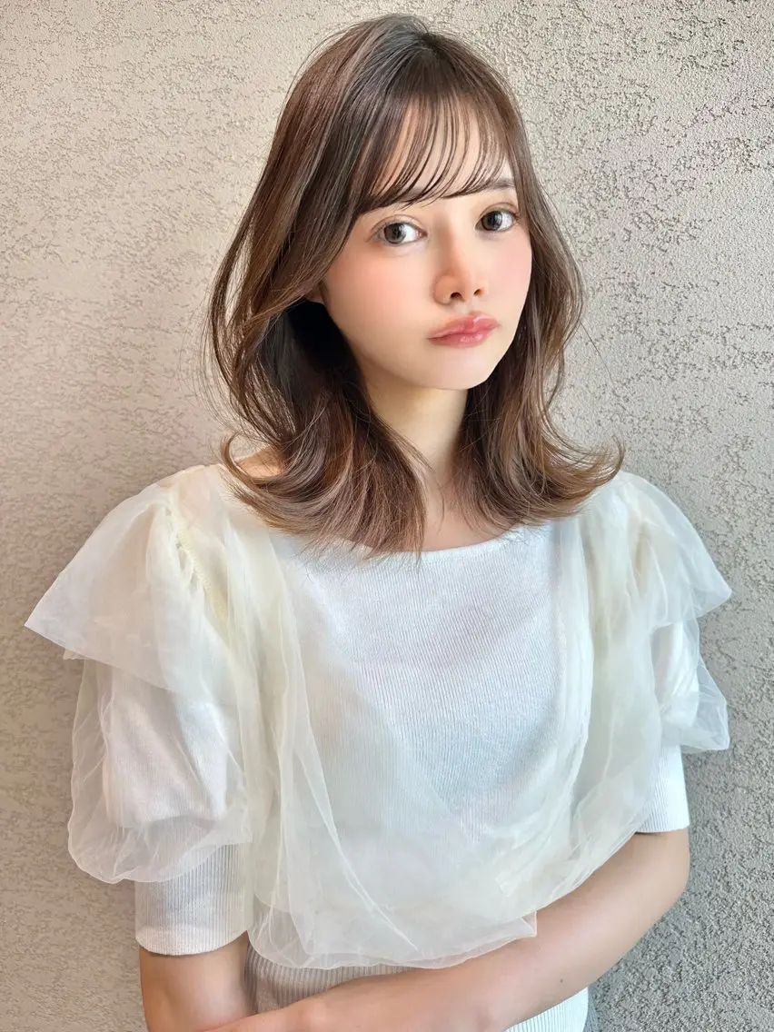 ミディアム ❤️縮毛矯正❤️ 髪質改善❤️平野実花のヘアスタイル