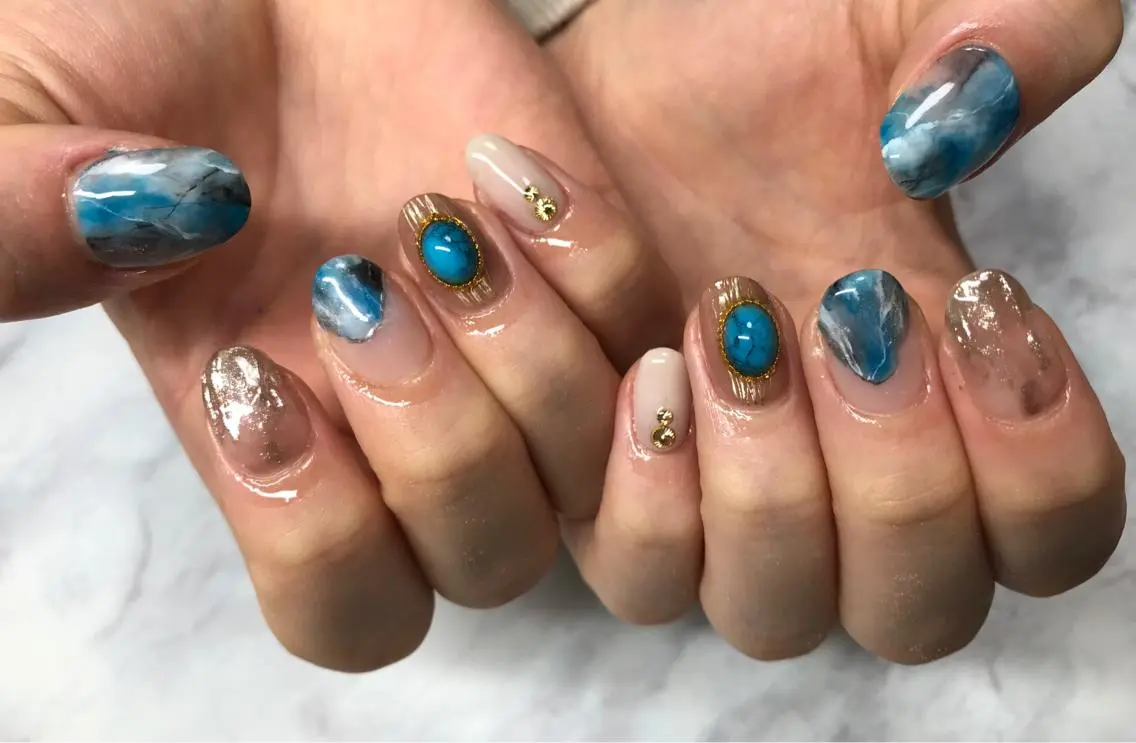ネイル ハンドネイル Mana‪ ‪·͜· ❤︎‬のネイルデザイン