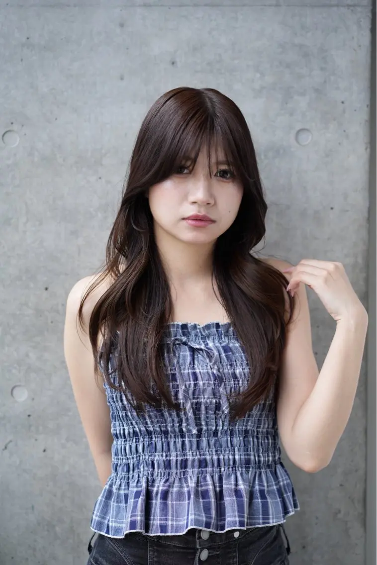 セミロング くびれヘア 韓国風ヘア レイヤーカット 小顔カット カット ヘアセット 顔周りだけで垢抜ける レイヤー/小池 祐のヘアスタイル