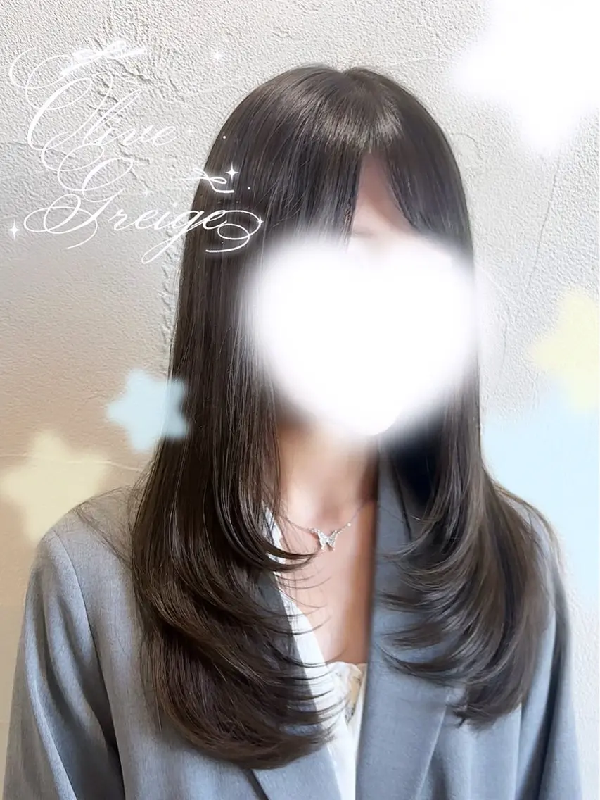 セミロング カラー カット ヘアカラー トリートメント 中嶋心渚⌇透明感 カラー️🩵🎀‪のヘアスタイル