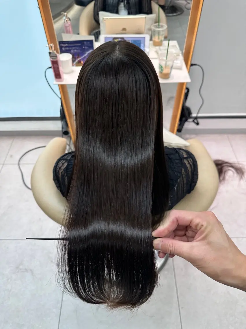 ロング カット 縮毛矯正 トリートメント 《髪質改善✖️オリー ブ🧸》小嶋拓也のヘアスタイル