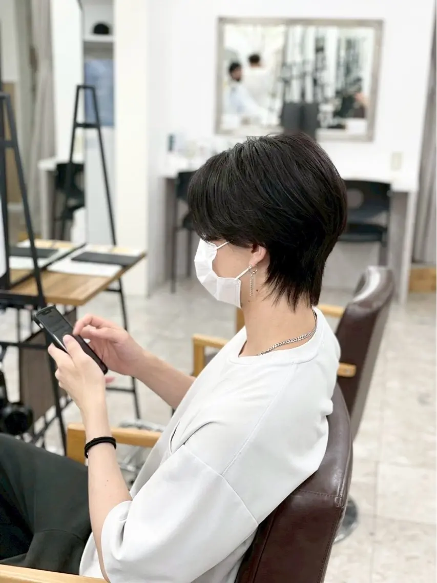 【新規】フェザーパーマ➕カットの写真