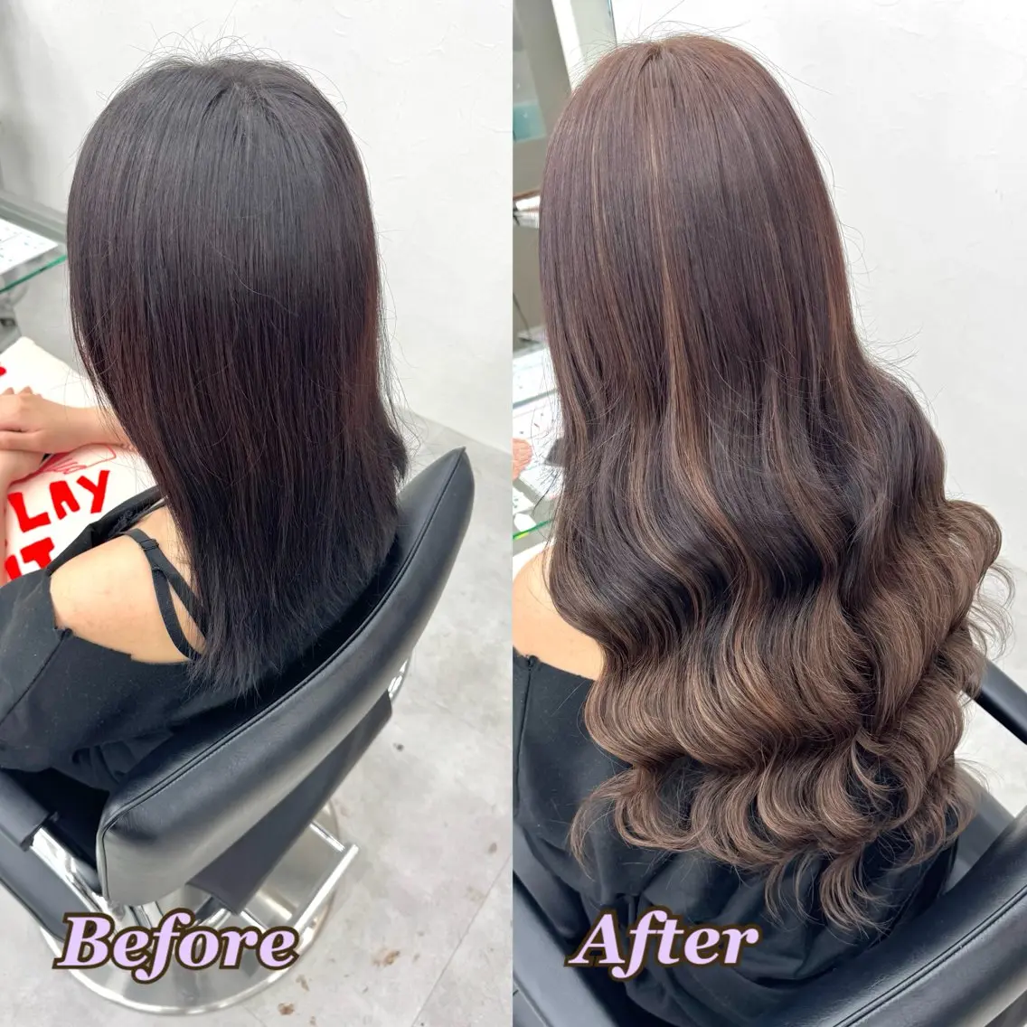 ヘアカラー エクステ ヘアメ🎀ハイトーン 🩵エクステ🪄しほのヘアスタイル