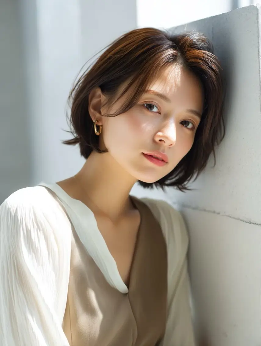 ショート カラー 井ノ川 真奈美のヘアスタイル