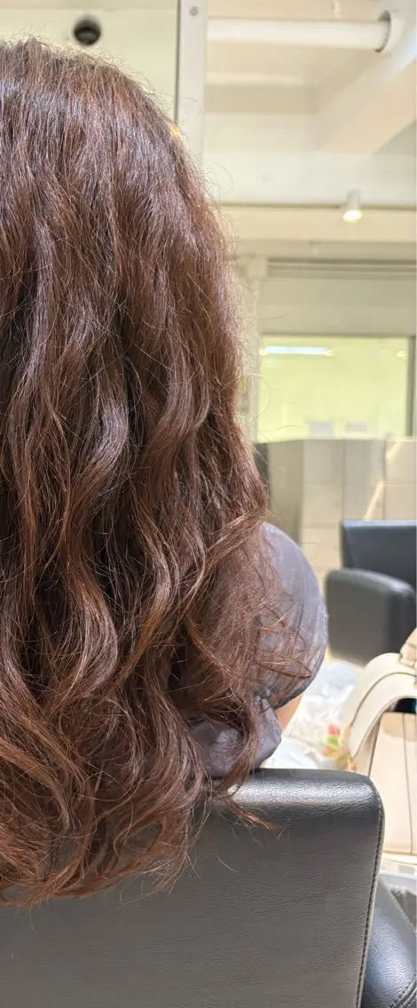 ロング パーマ ロング ショートカット/ カラーARAI🫧のヘアスタイル