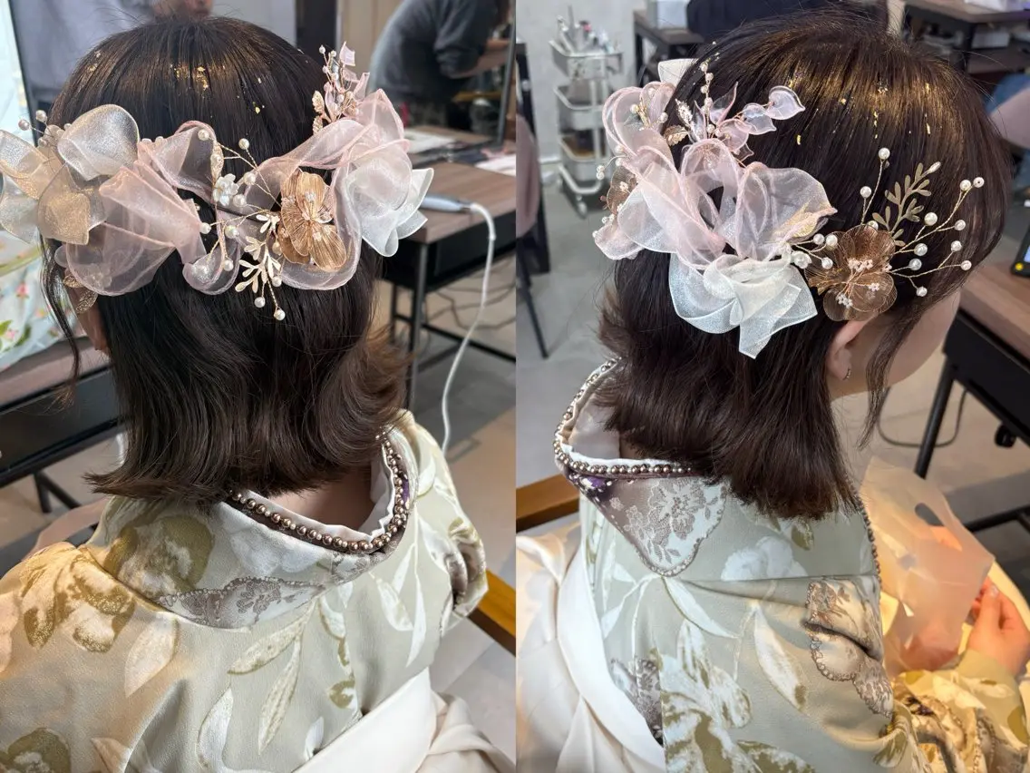 ミディアム ヘアアレンジ 🩵MEI🩵鶴見 ／ヘアアレンジ💫のヘアスタイル