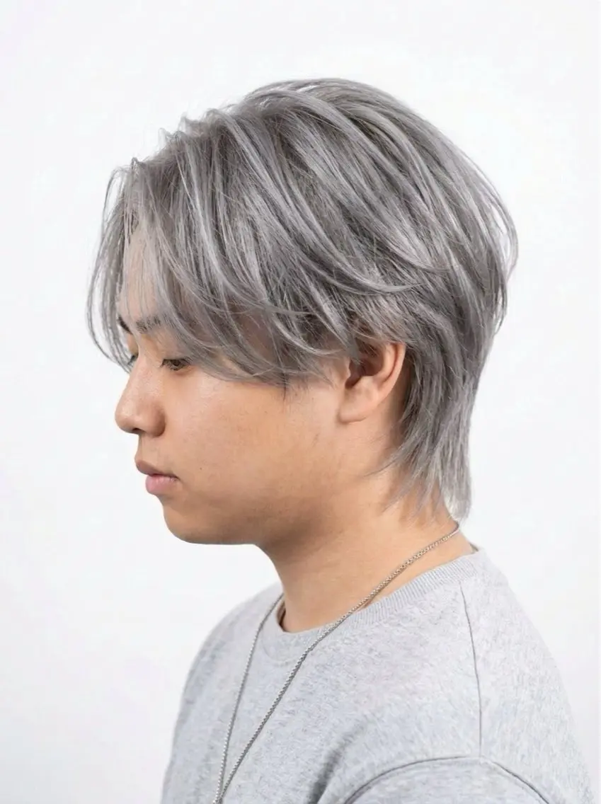 カラー メンズ メンズブリーチ メンズハイトーン ブリーチ 透明感カラー ハイトーンカラー カット ヘアカラー 心斎橋メンズサロン リベルテグリットのヘアスタイル