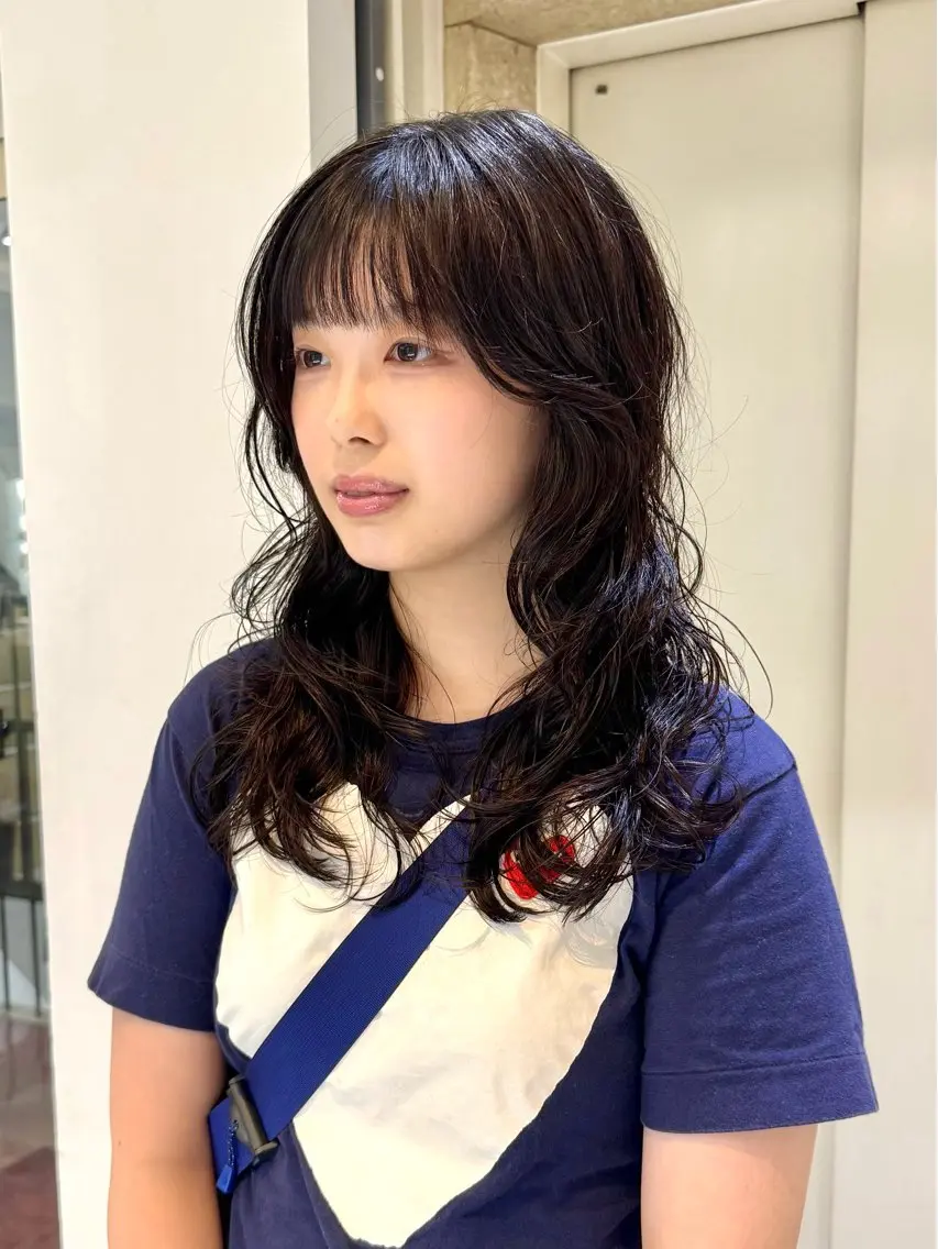 ロング パーマ ロング カット パーマ トリートメント 似合わせパーマ レイヤー　萩原　龍のヘアスタイル