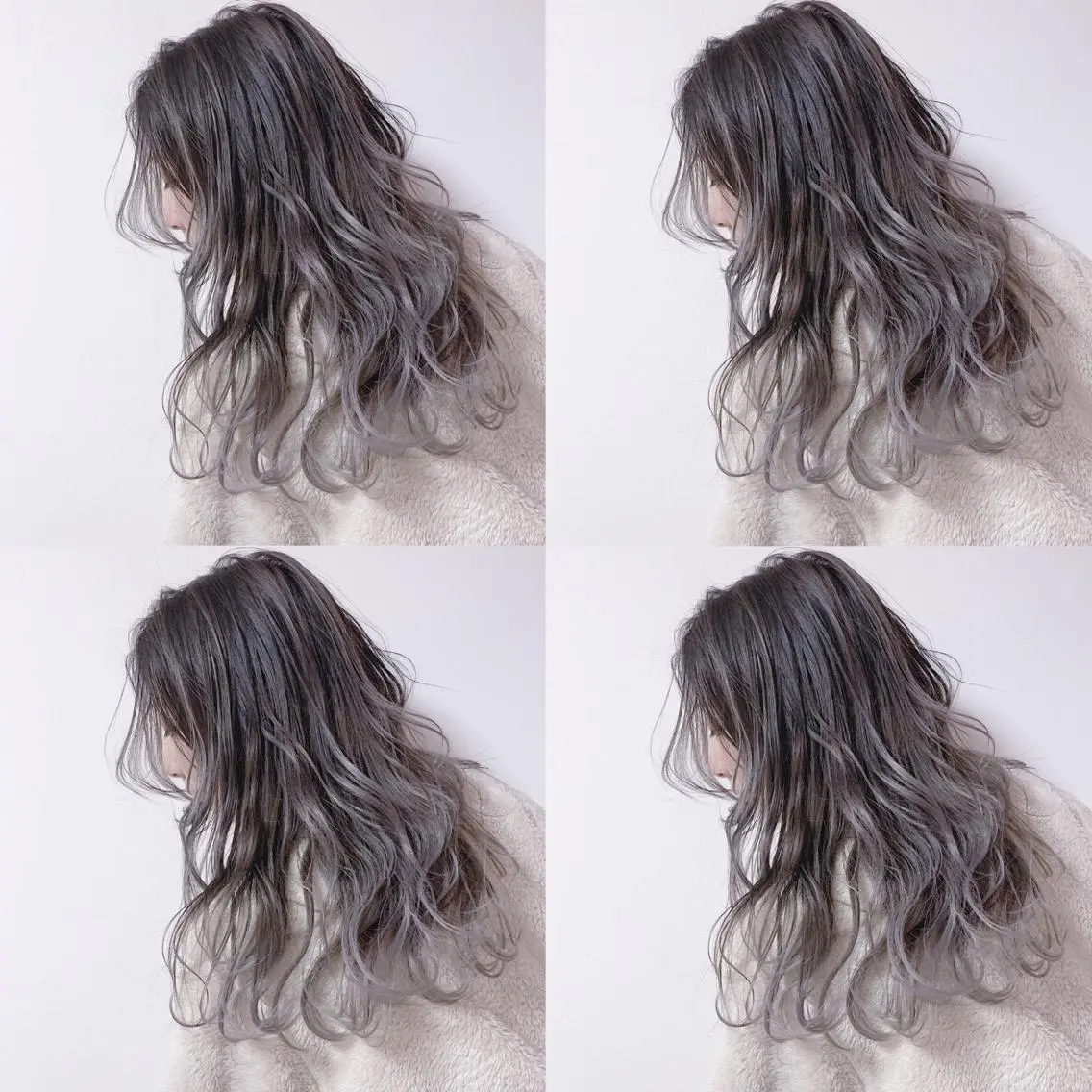 セミロング カラー ヘアアレンジ TAKUMAブリーチ /切りっぱなし🪽のヘアスタイル
