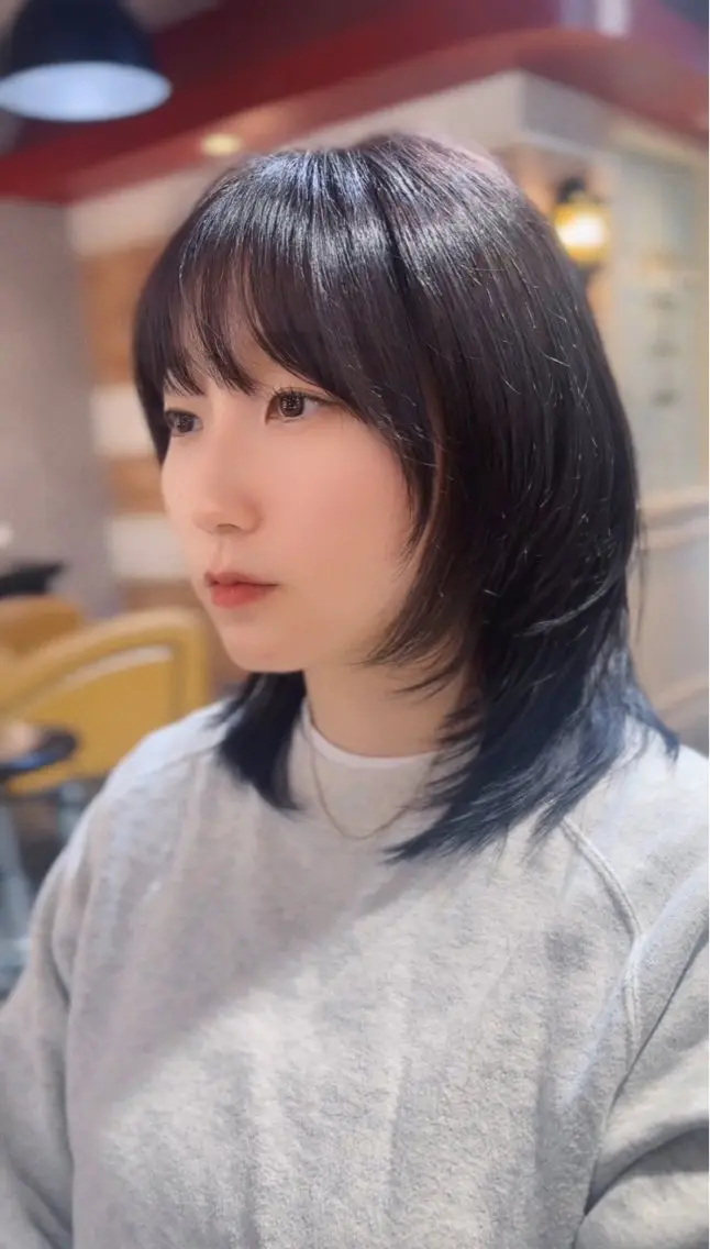 ミディアム ハイレイヤー レイヤーカット ウルフカット ウルフレイヤー カット ヘアカラー トリートメント ヘアセット 銀座副店長/レイヤー /髪質改善/田島のヘアスタイル