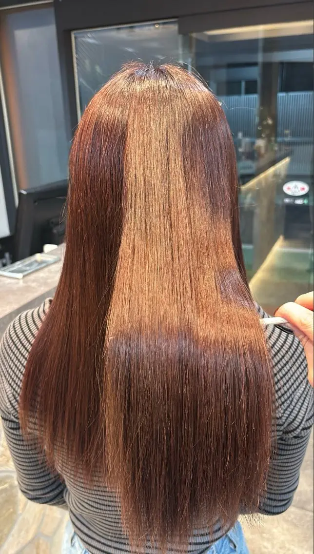 カラー ヘアカラー レイヤー✂︎ぷつボブ 艶カラー🤍noaのヘアスタイル