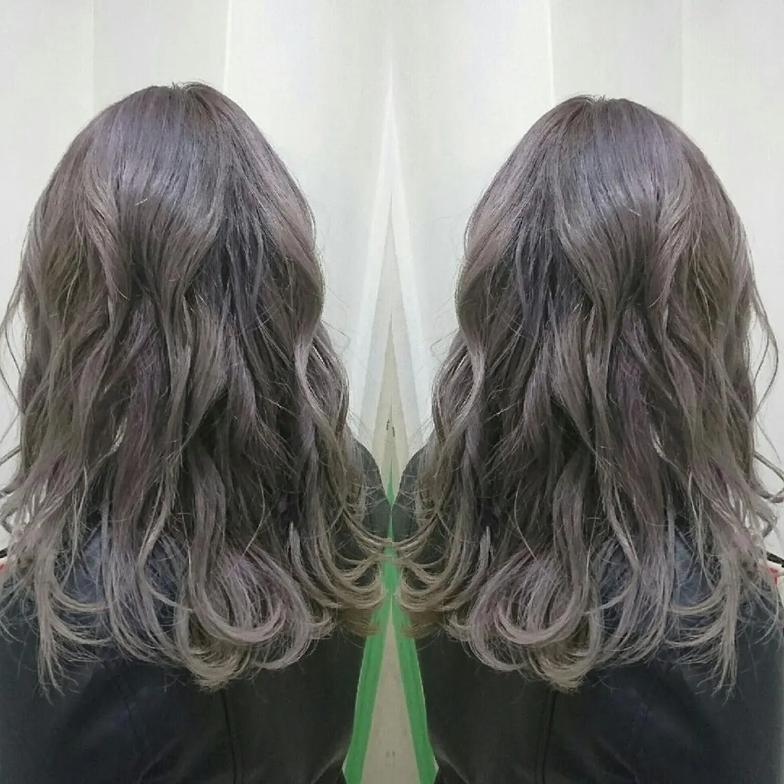 カラー セミロング ブルーカラー ブルーグレー ブルーグレージュ グレージュ カット ヘアカラー トリートメント センター南 SEIJIのヘアスタイル