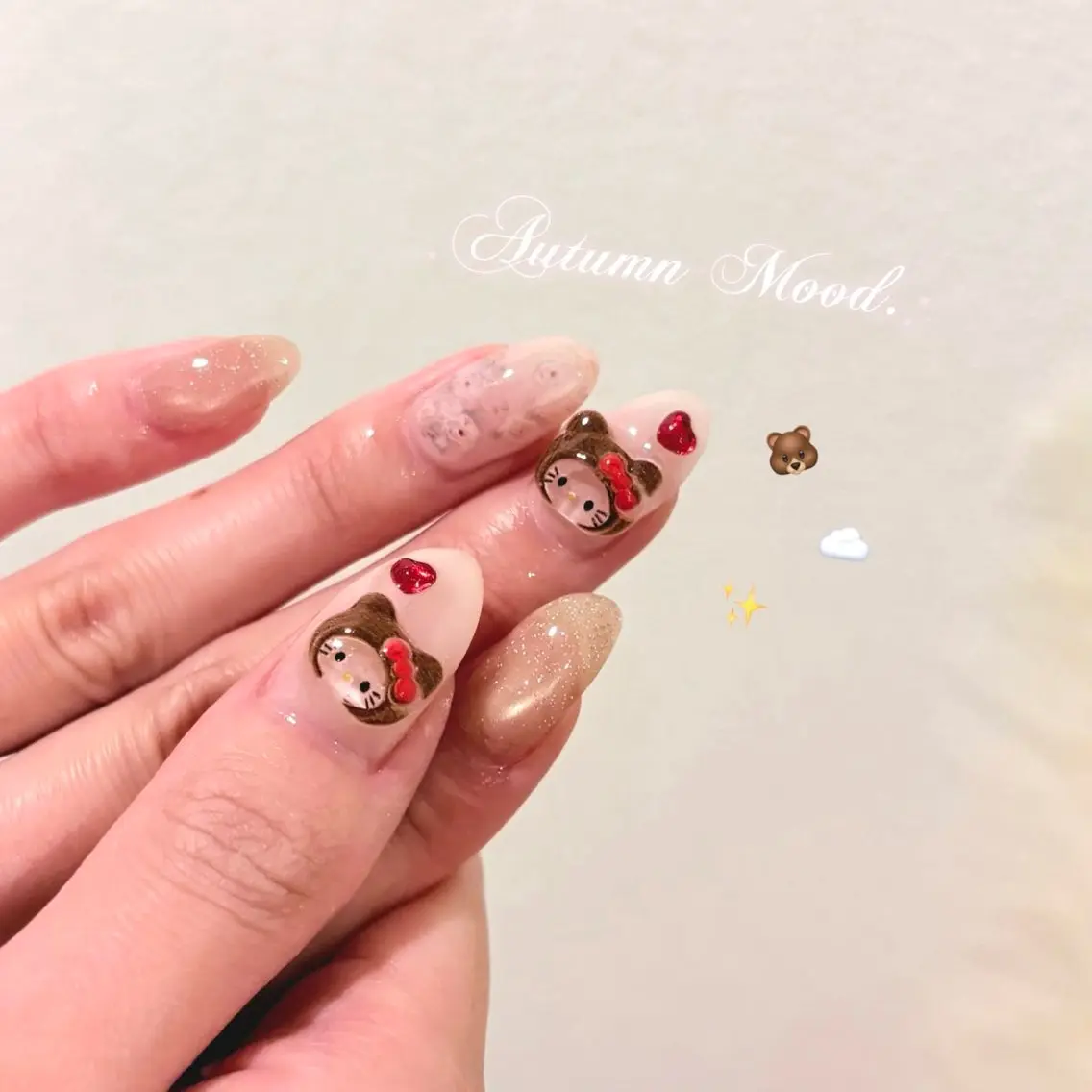 ネイル アートネイル チークネイル クリアネイル 長さ出し マグネットネイル ハンドネイル lulularico Yuのネイルデザイン