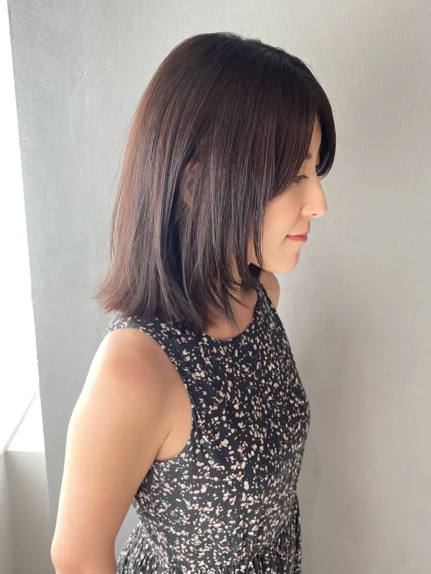 ミディアム カラー カット ヘアカラー トリートメント 絹髪質感TR💫 レイヤーカット/熊澤のヘアスタイル
