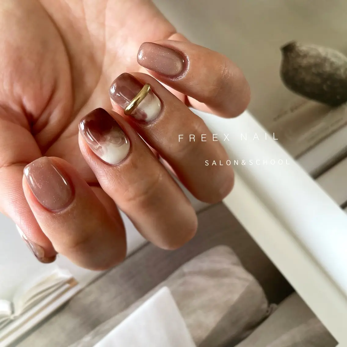 ネイル ハンドネイル ハンドケア freex nail /ニュアンス/個性派のネイルデザイン