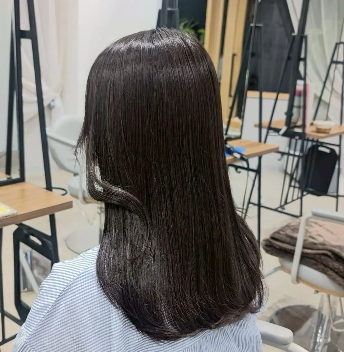 モデルクーポン[⚠️すぐ予約NG]就活艶カラー🩵(+¥1100でイルミナカラーに変更可能)の写真
