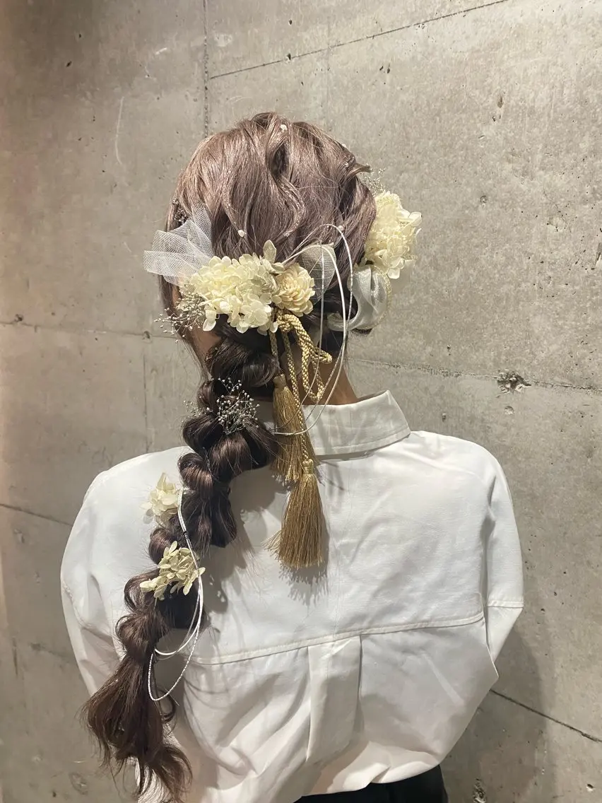 ロング カラー ヘアアレンジ フリーランス美容師 MIZUKIのヘアスタイル