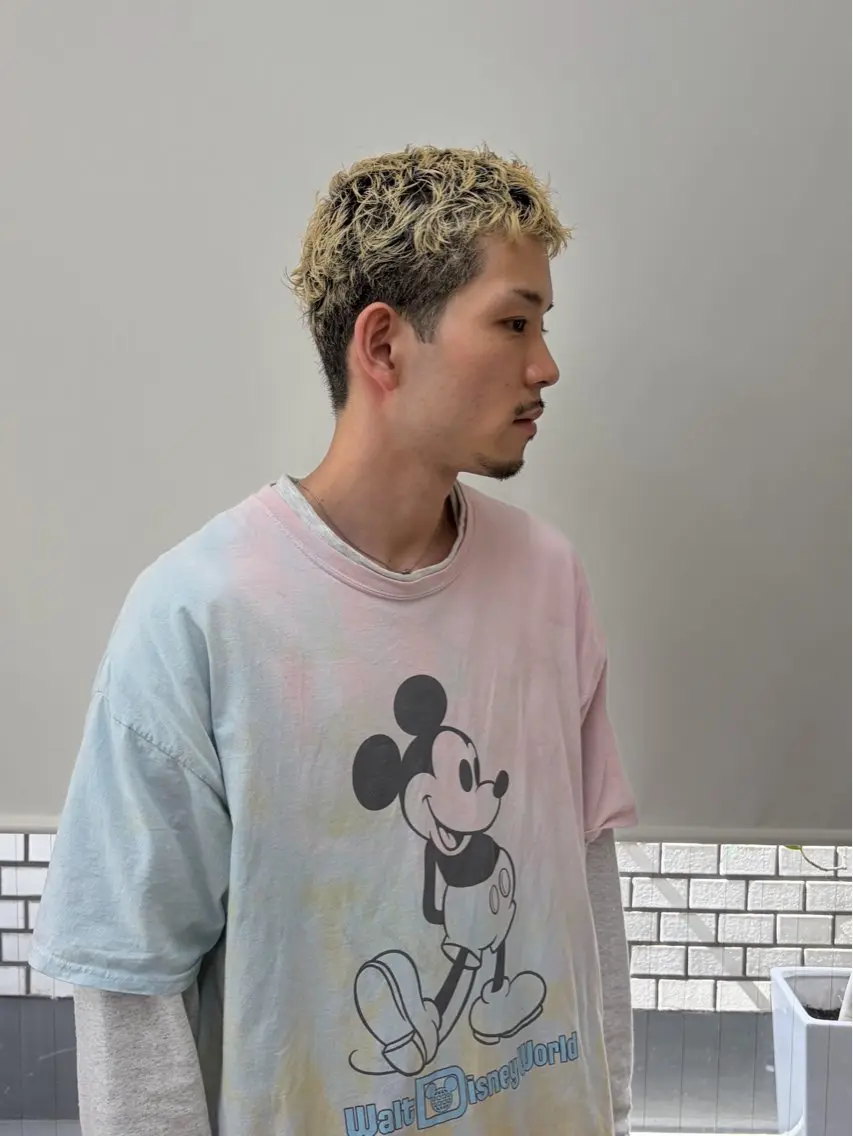 ショート カラー パーマ メンズ カット 厩橋 崇のヘアスタイル