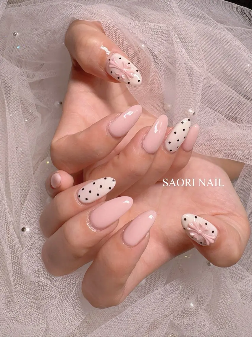 ネイル ドット フットネイル ジェルネイル 韓国ネイル マグネットネイル ハンドネイル SAORI NAIL /長さ出し専門店のネイルデザイン