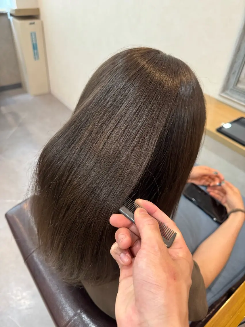 セミロング カラー 🫧髪質改善🫧/ ひじりなり🍏のヘアスタイル