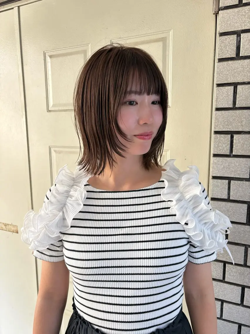 ショート カラー ボブ 顔まわりレイヤー レイヤーカット カット ヘアカラー トリートメント takada kohのヘアスタイル