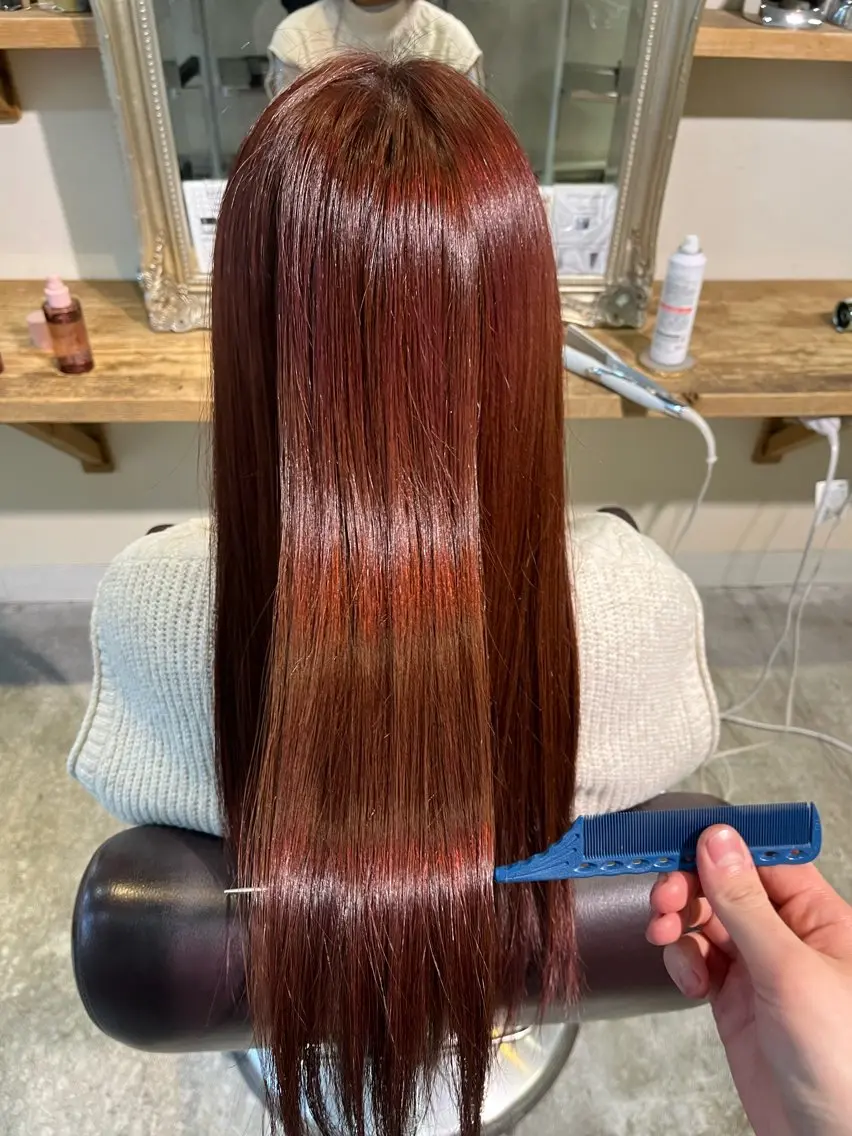 ロング カラー ヘアカラー トリートメント フェザーパーマ🌙 毛流れ yuzukiのその他イメージ