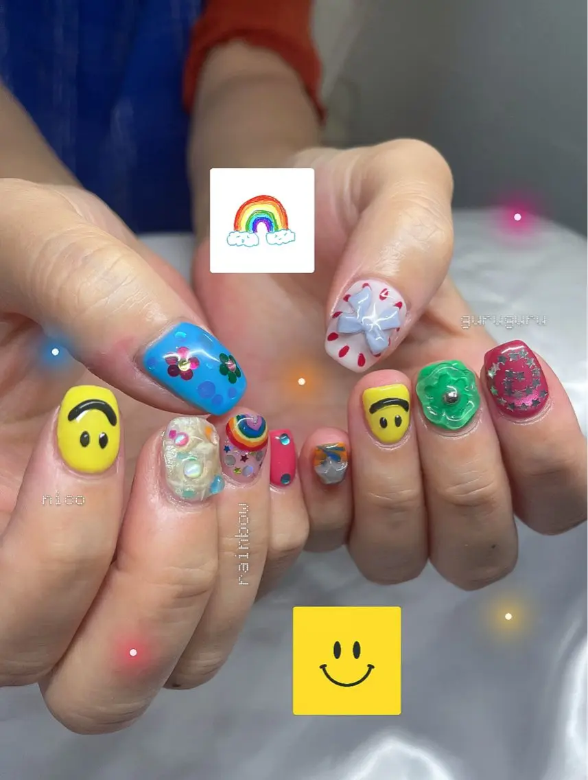 ショート ハンドネイル フットネイル myuone ☆miyuのネイルデザイン