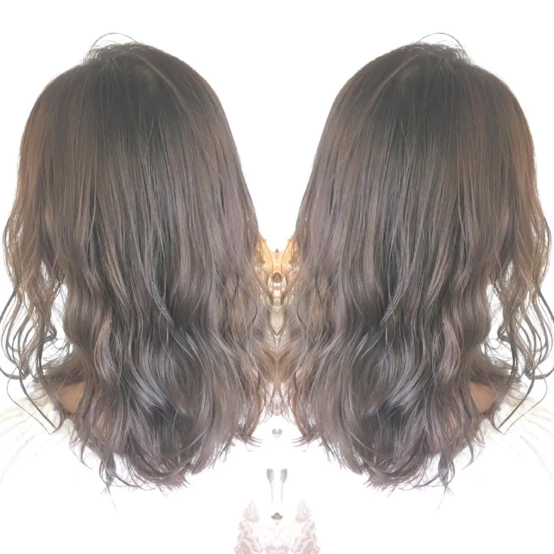 ロング カラー パーマ ヘアアレンジ アッシュ ベージュカラー エグチ アキラのヘアスタイル