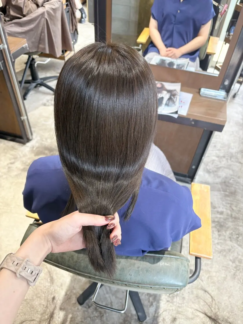 セミロング カット ヘアカラー トリートメント pins 🦋sakiのヘアスタイル