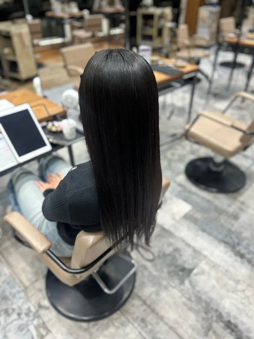 ロング 縮毛矯正 銀座/透明感カラー 🫧祝迫愛艶のヘアスタイル