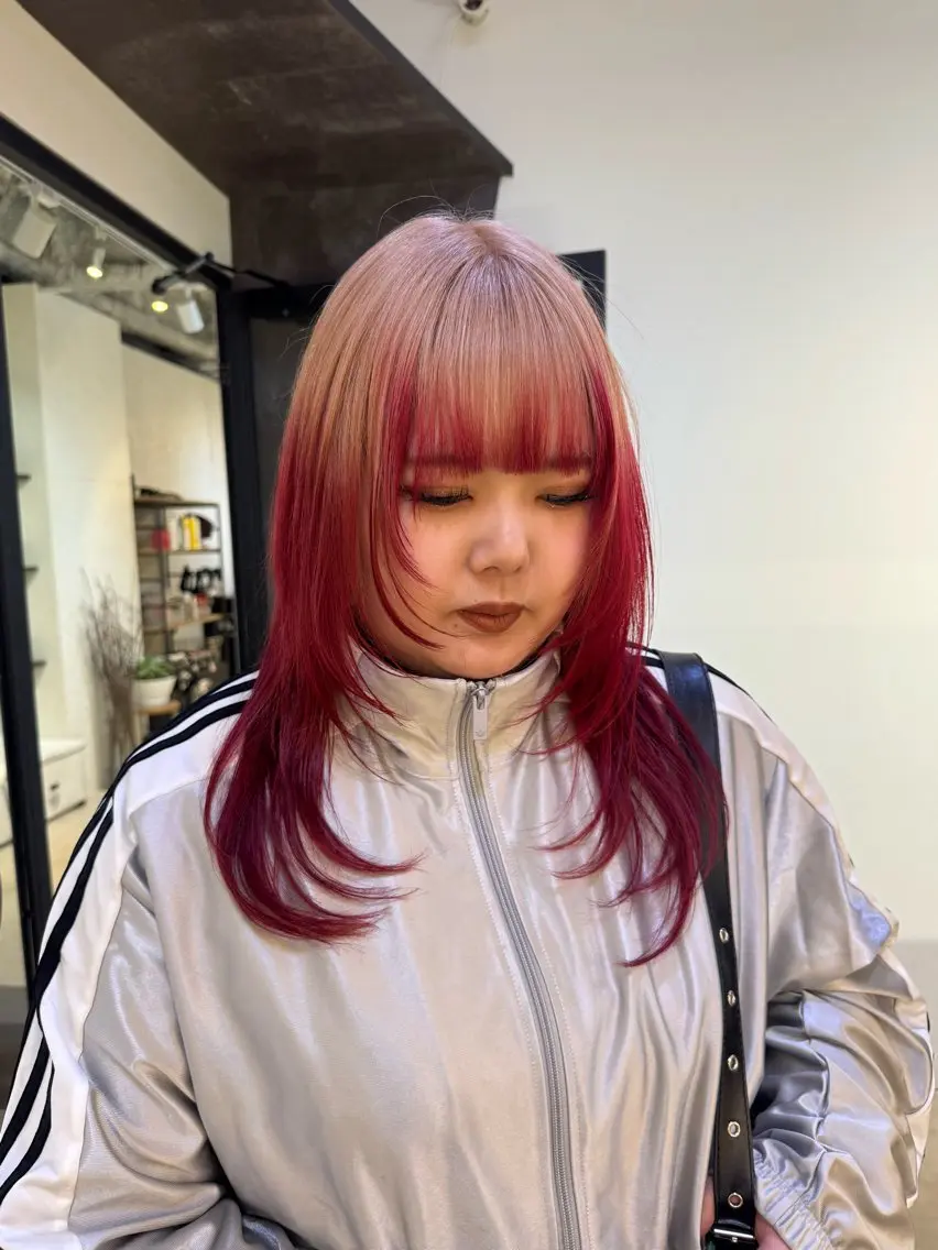 セミロング ハイレイヤー レイヤーカット 詩音 ／札幌美容師のヘアスタイル