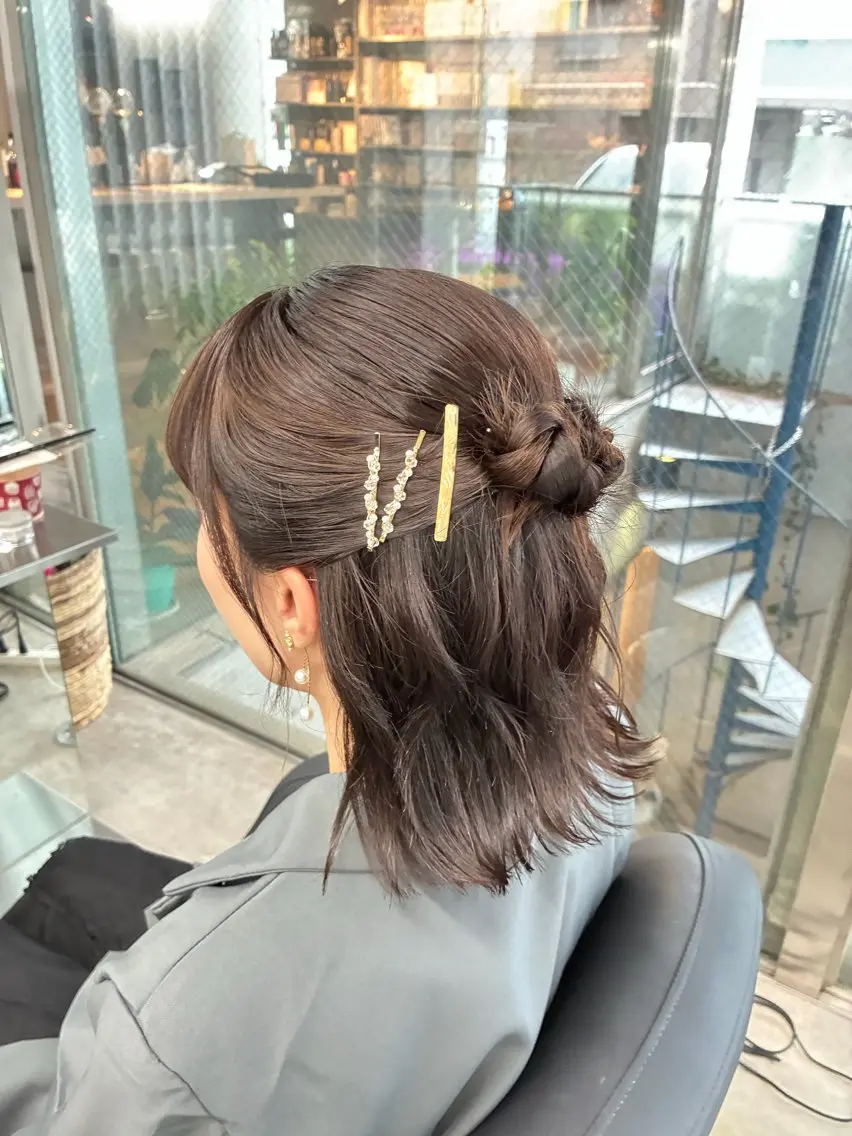 ヘアアレンジ ヘアセット 速水 ゆきののヘアスタイル