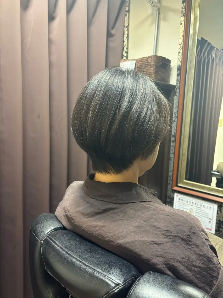 ショート ショートヘア 自然な矯正/ 小顔カット/森彪真のヘアスタイル
