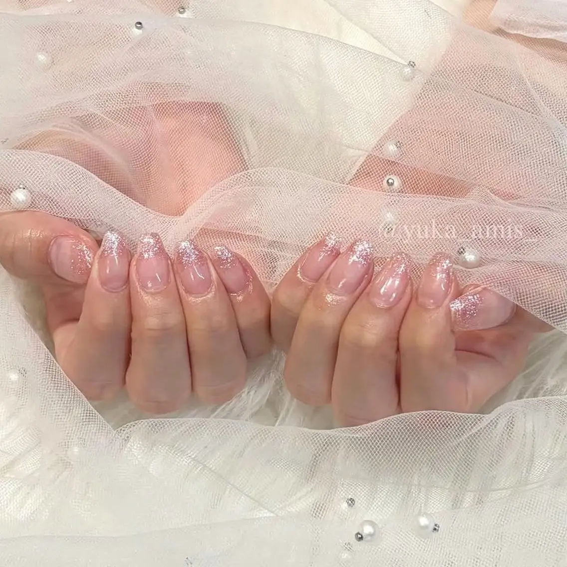 ネイル ラメ(グリッター) ラメグラデーション amisnail♡ 渋谷 Jrネイリストのネイルデザイン