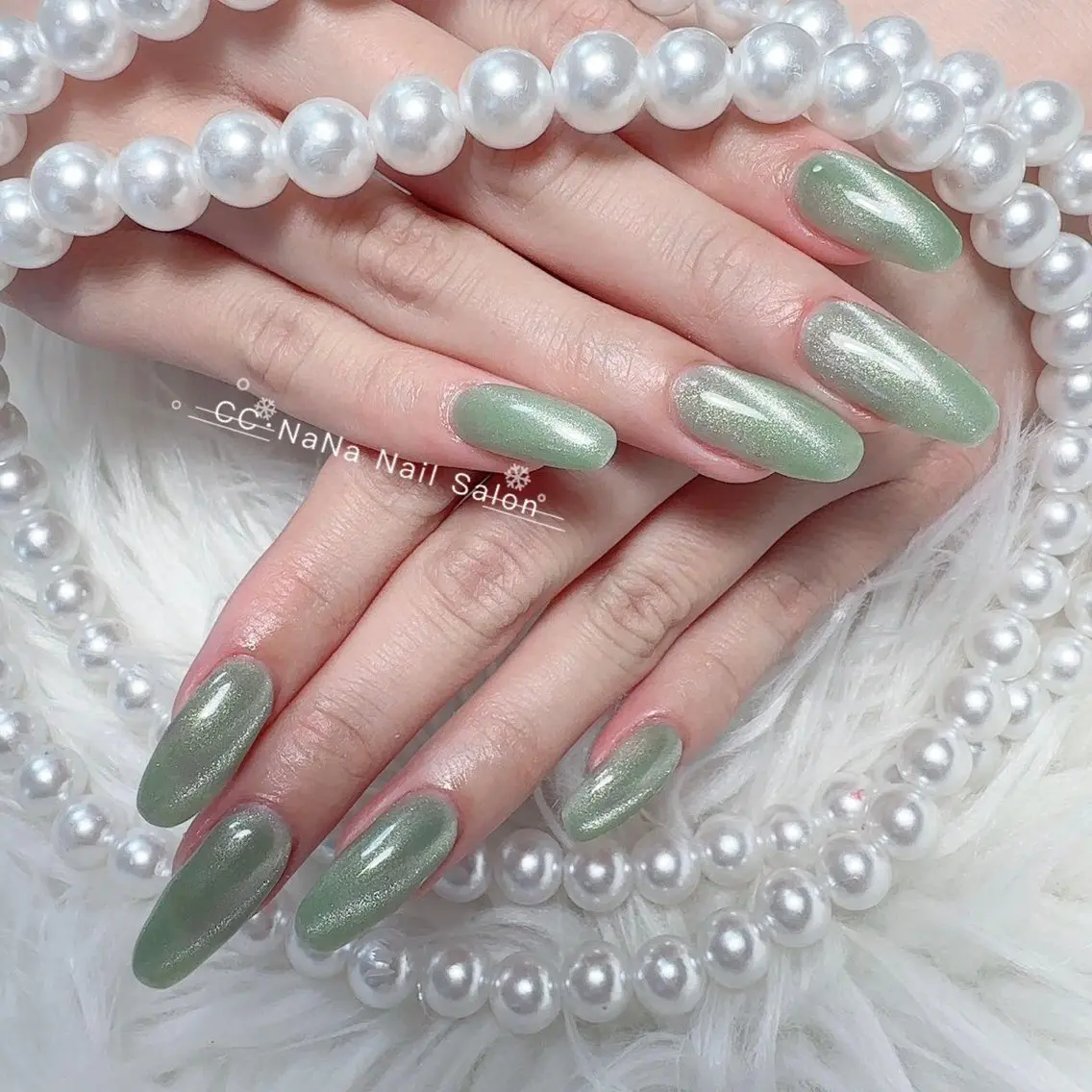 【1日1名限定見れてる今お🉐】✨アクリルスカルプ長さだしラメグラorワンカラーorマグネット(ジェルオフ込み)🧸の写真