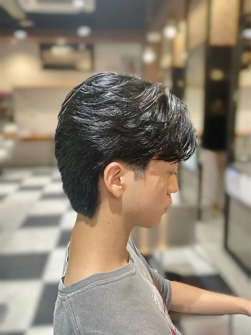 ショート パーマ メンズ フェザーパーマ メンズパーマ フェード/ショート メンズ特化/怜哉のヘアスタイル