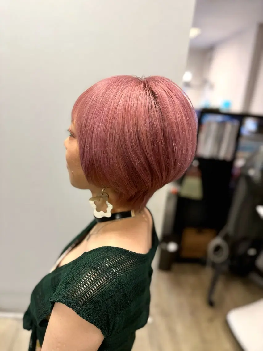 ショート カラー ピンクカラー ショートヘア 🍁ダブルカラー 🍁凌平のヘアスタイル