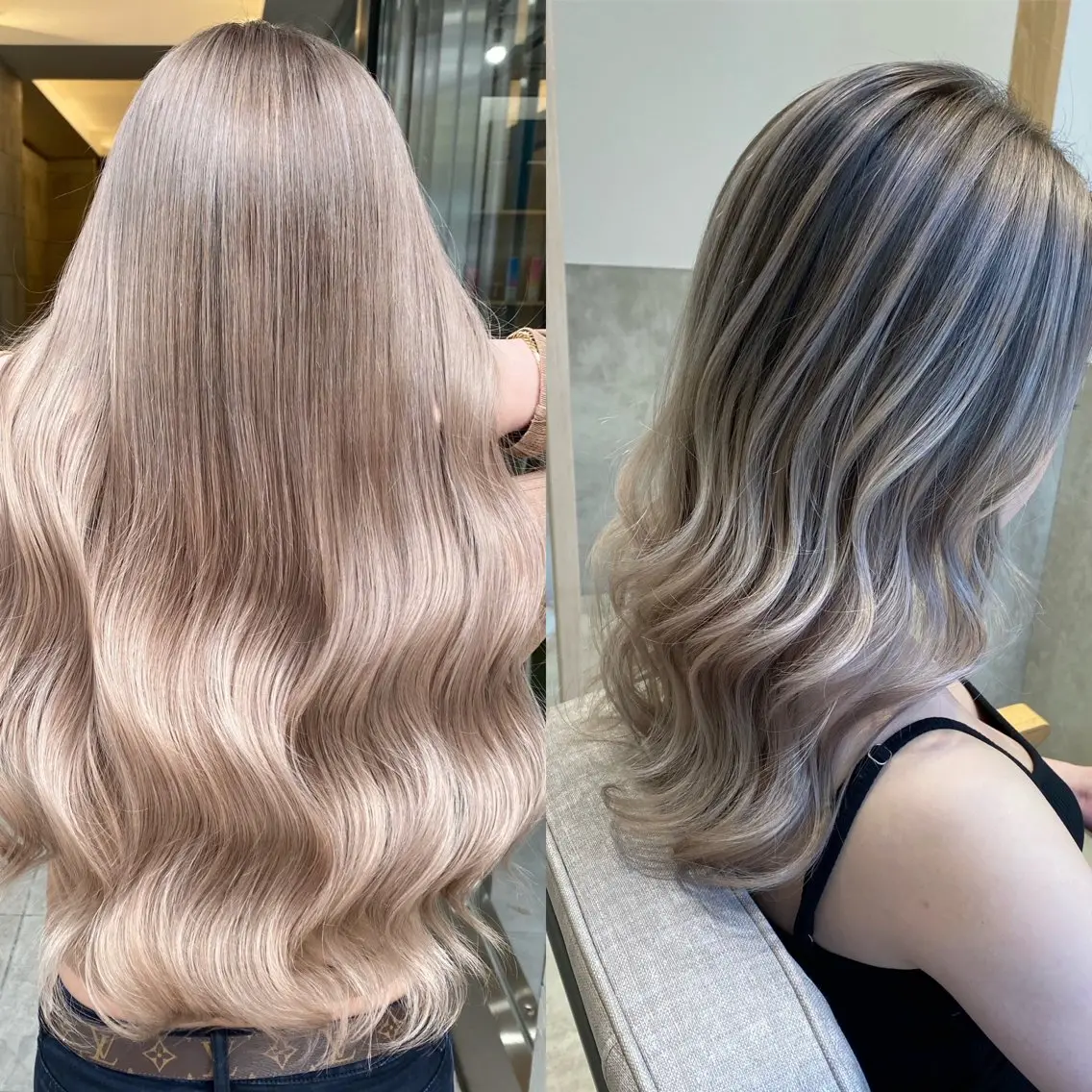 セミロング カラー カット ヘアカラー トリートメント ブリーチ 透明感HIDEのヘアスタイル