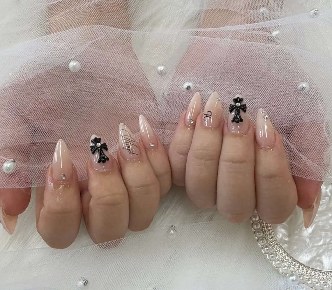 ネイル アートネイル 長さ出し フラッシュネイル ジェルネイル 韓国ネイル ハンドネイル Yuri.nail studioのネイルデザイン